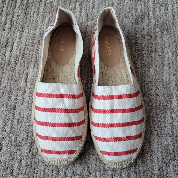 SOLUDOS ESPADRILLES SHOES SANDALS "DALI" RED WHITE STRIPE ANTHROPOLGIE 8.5 - Picture 4 of 14